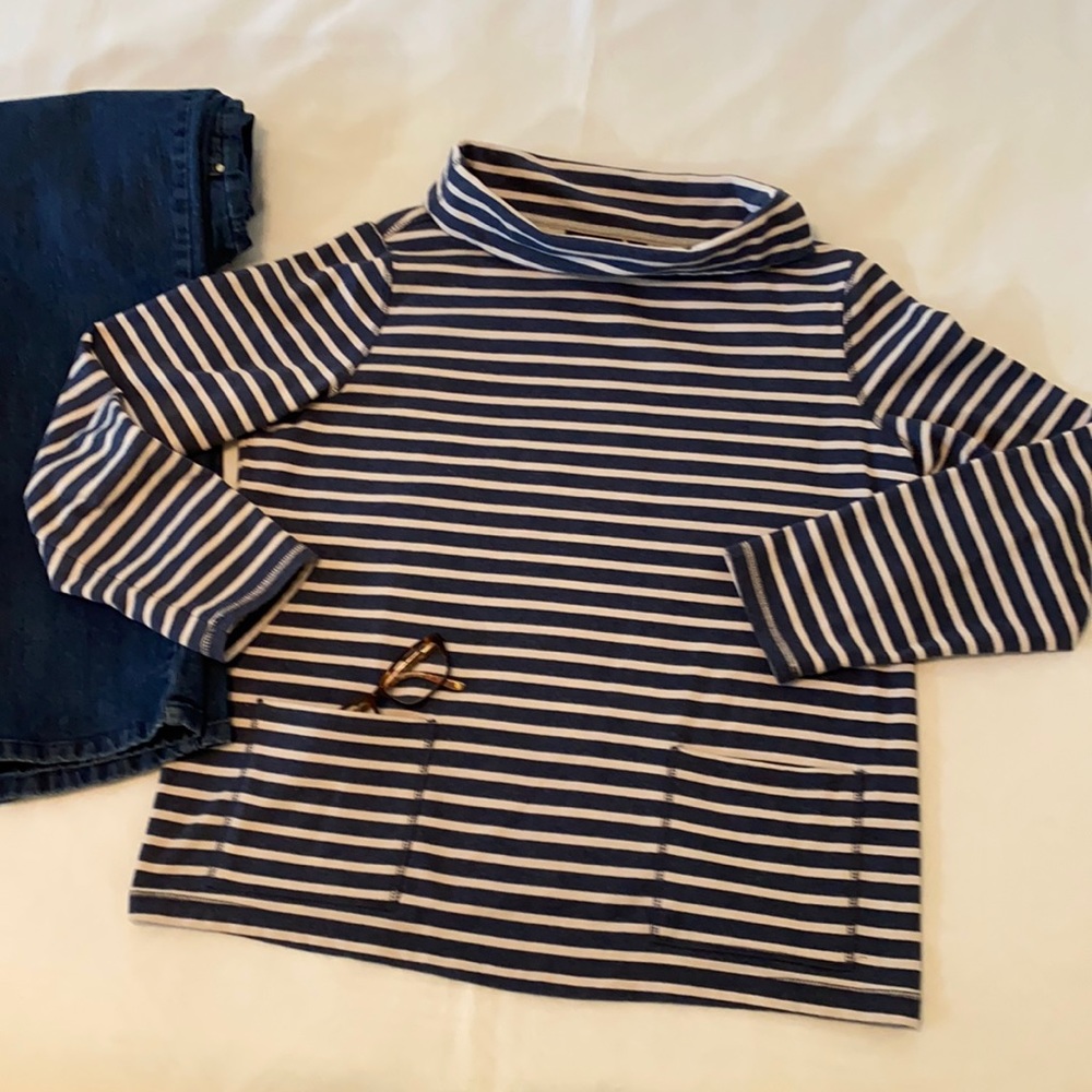 Susan Graver Weekend French Terry Cowl Neck Top.